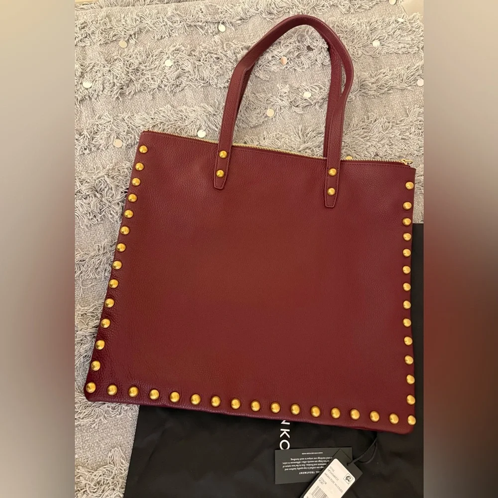 Rebecca Minkoff Milan Tote with Studs in Port - Picture 5 of 12